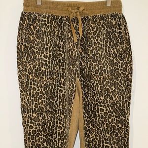 Splendid Leopard Print Jogger Medium EUC